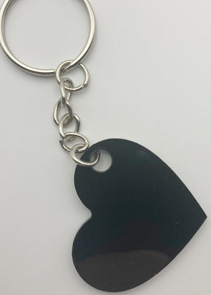 Personalized Gloss Black Laser Engraved Key Chain Set - Set of 3