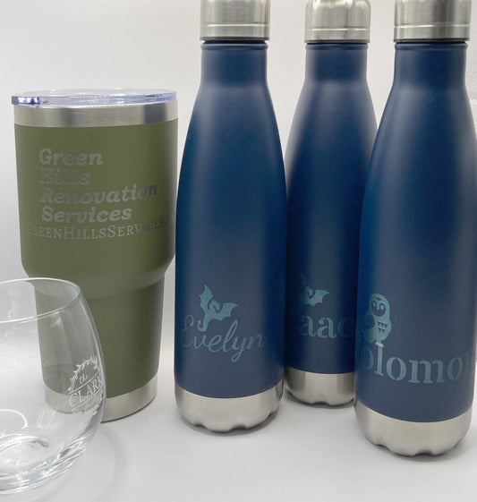 Personalized Laser Engraved Drinkware: Elevate Your Sips with Custom Tumblers, Flasks, and Wine Glasses