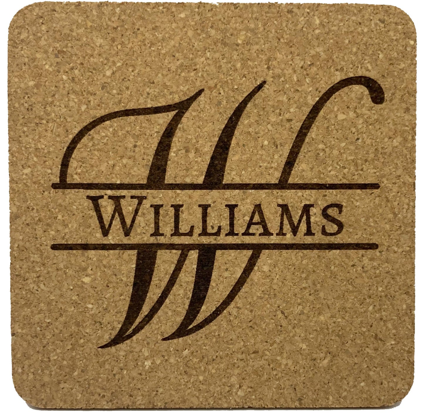 Family 6-Piece Drinks Coaster Set - Cork & Slate, Square & Round