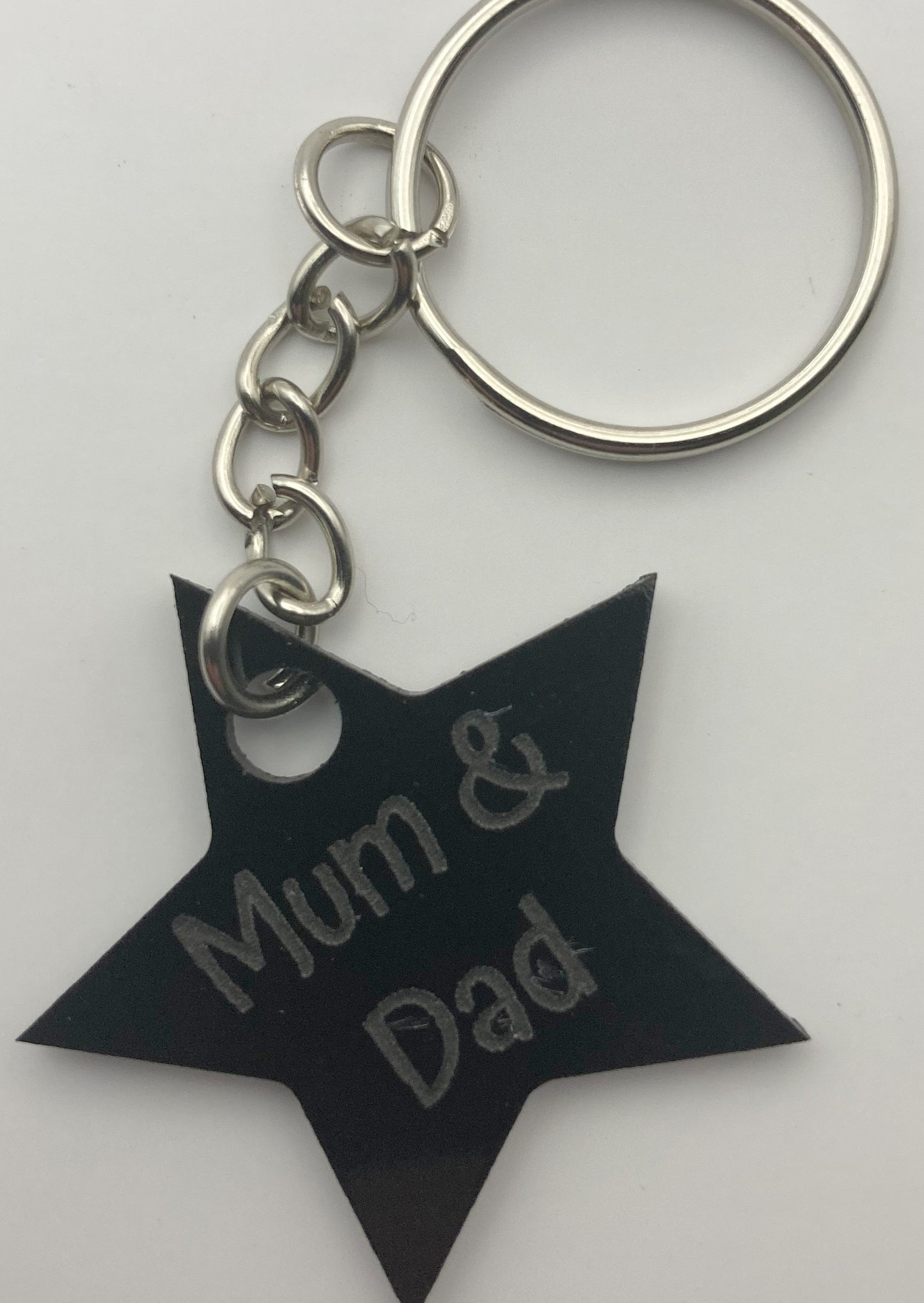 Personalized Gloss Black Laser Engraved Key Chain Set - Set of 3